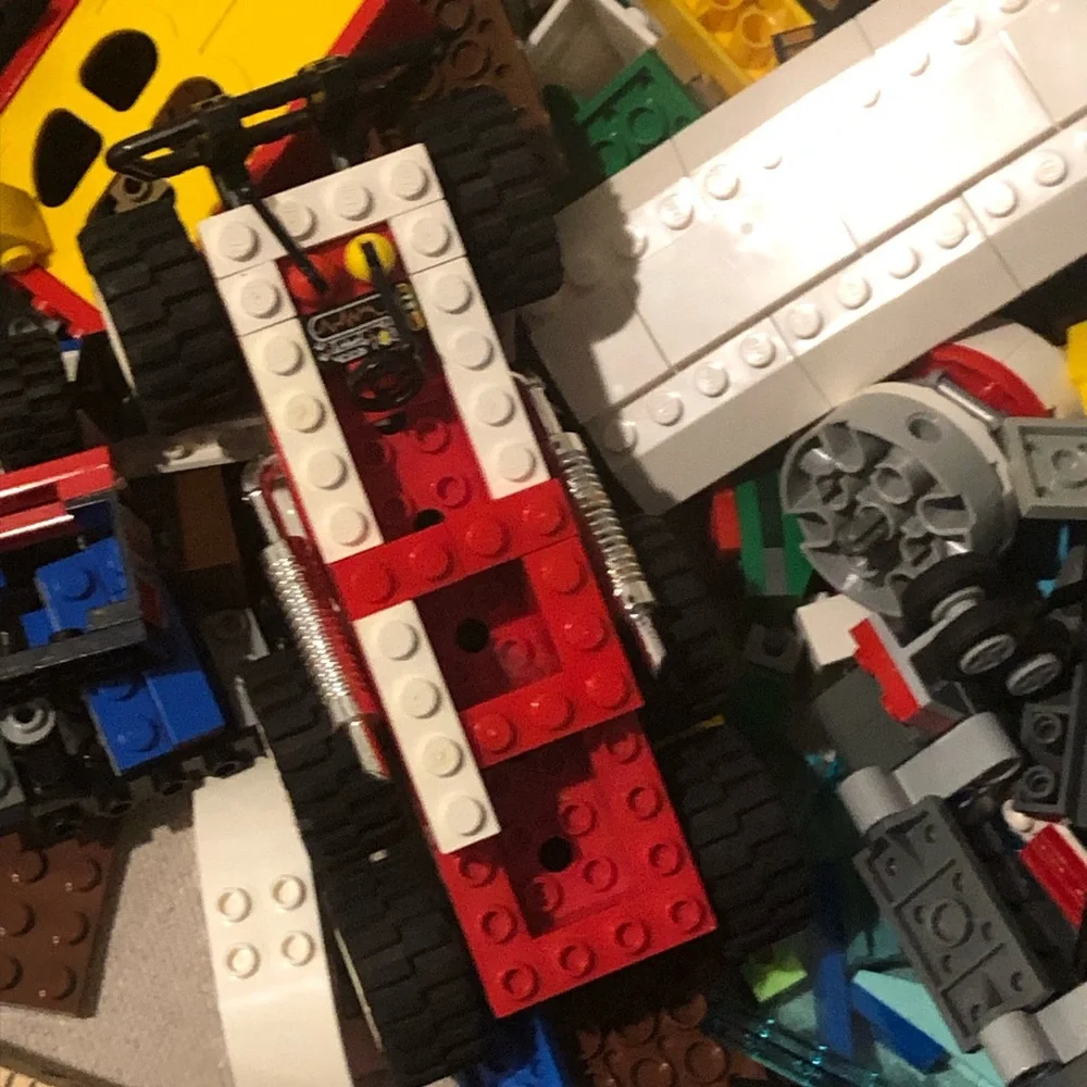 Random Miscellaneous LEGO Parts in Plastic Bin. NO Mini Figs. Please Read